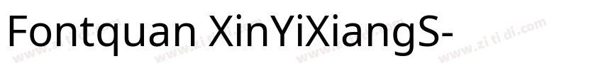 Fontquan XinYiXiangS字体转换